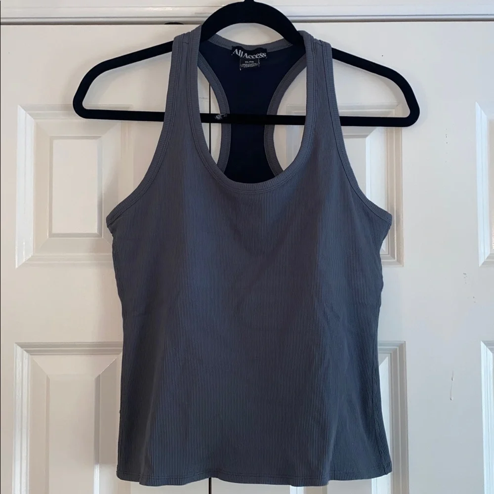 All Access Bandier l Session Ribbed Tank Grey Size XL - Picture 3 of 6